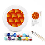 Paint by Numbers - Frisbee | Orange Scale Pattern
