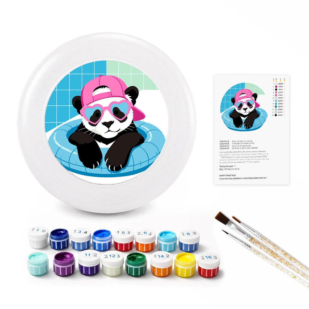 Paint by Numbers - Frisbee | Panda in a Pool Ring