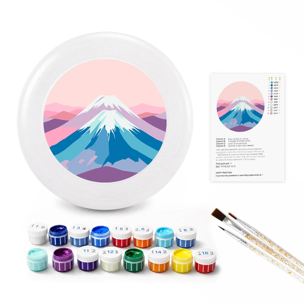 
Paint by Numbers - Frisbee | Pastel Mount Fuji