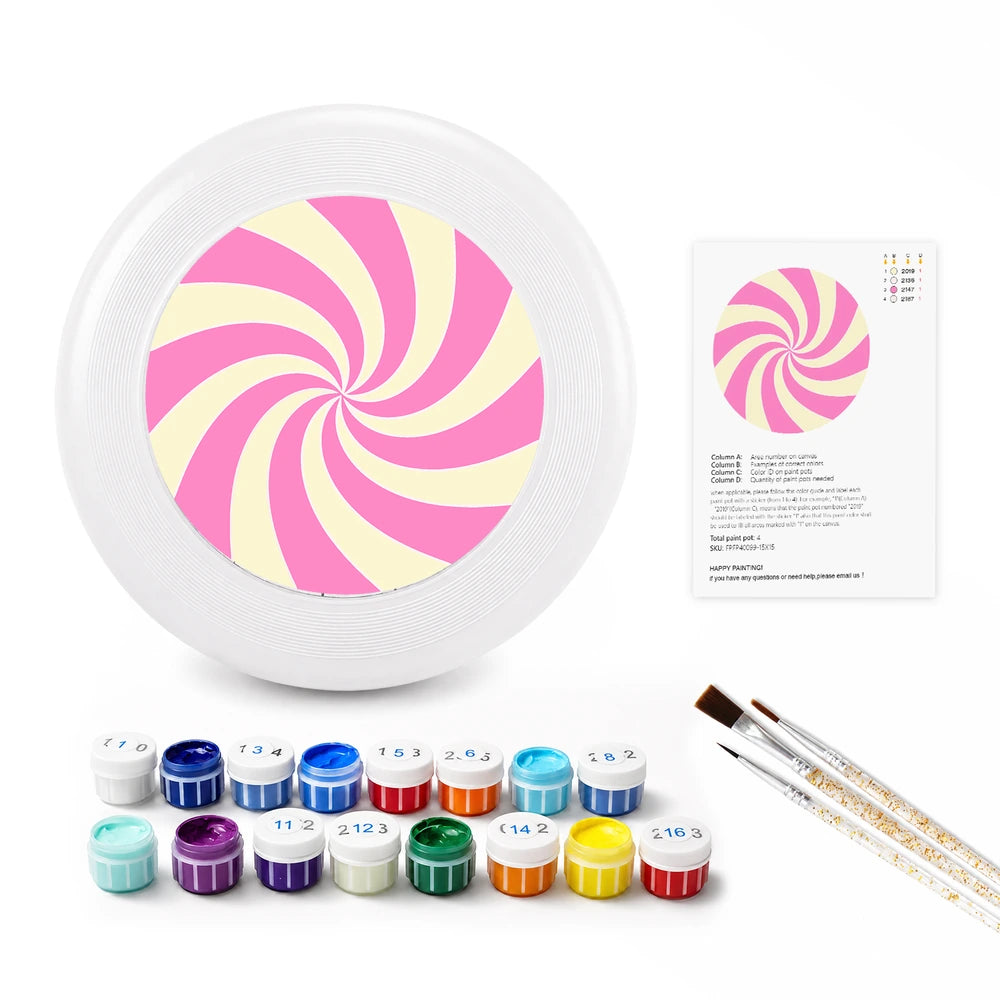 
Paint by Numbers - Frisbee | Pink Candy Swirl