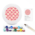 Paint by Numbers - Frisbee | Pink Wave Pattern
