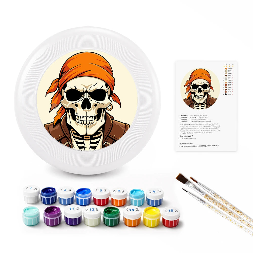 Paint by Numbers - Frisbee | Pirate Skeleton
