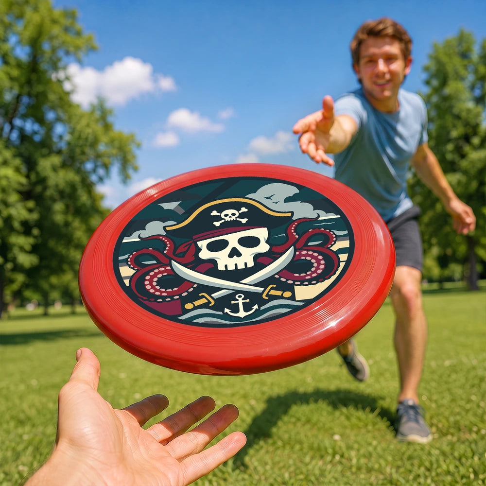 
Paint by Numbers - Frisbee | Pirate Skull and Anchor