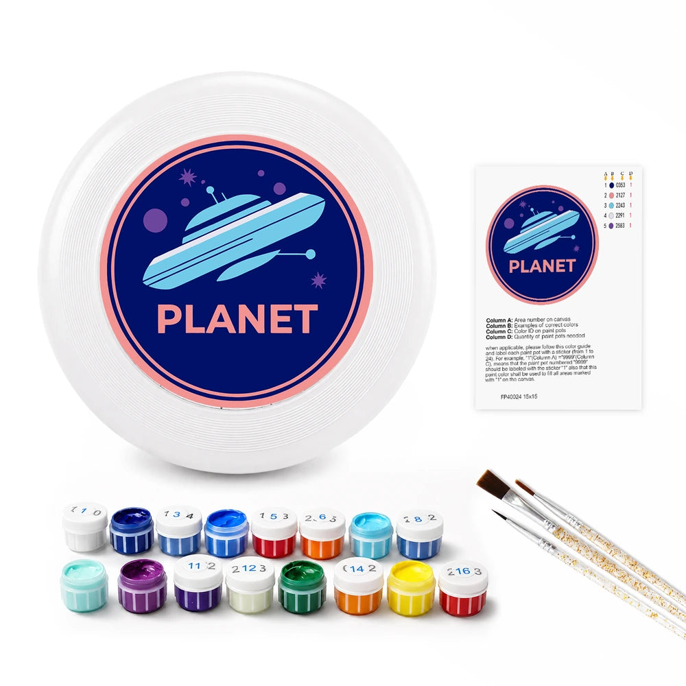 
Paint by Numbers - Frisbee | Planet Badge