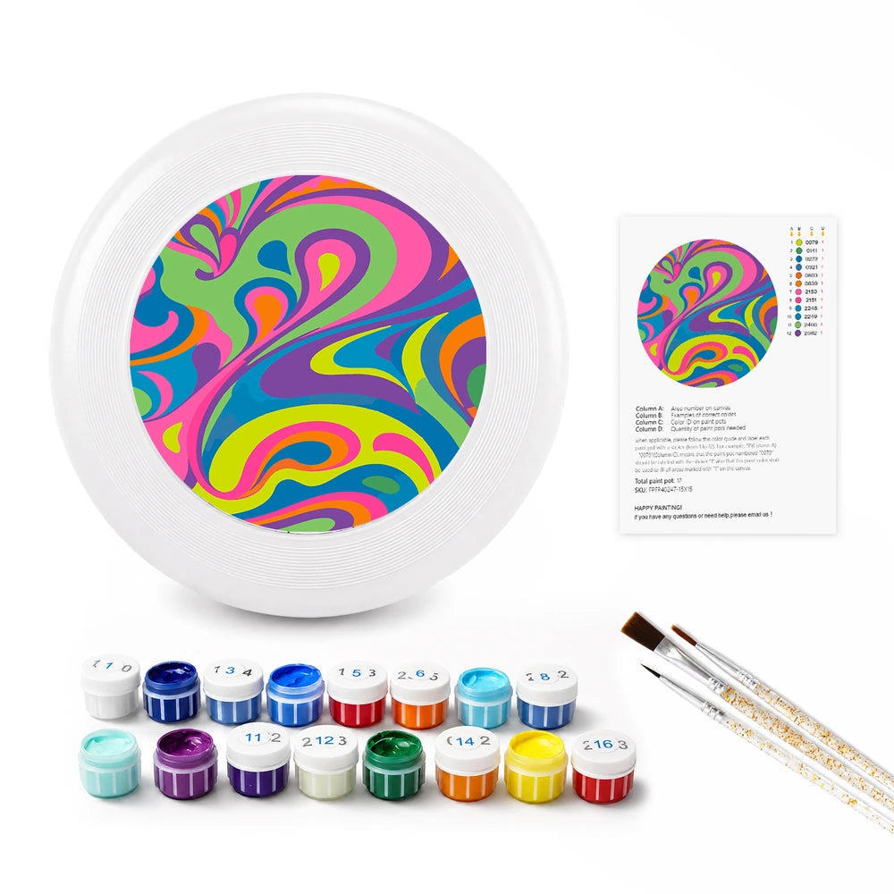
Paint by Numbers - Frisbee | Psychedelic Swirl
