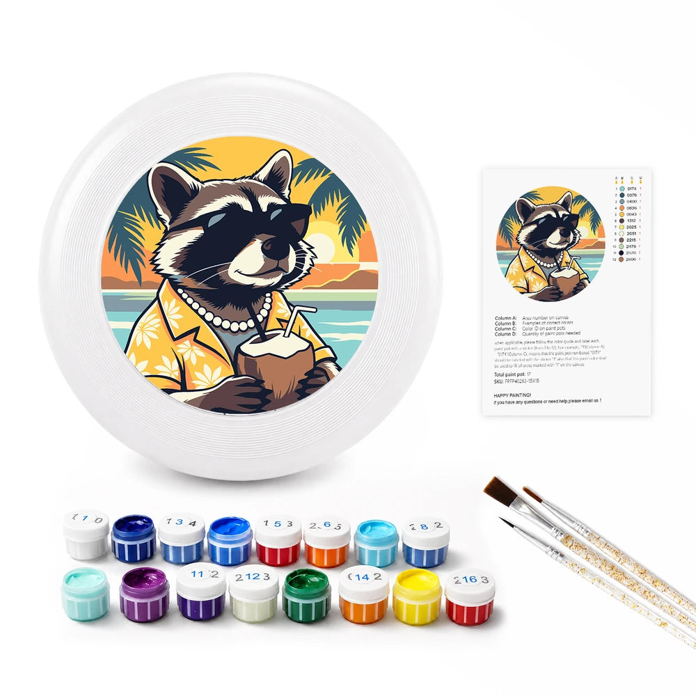 
Paint by Numbers - Frisbee | Raccoon on Holiday