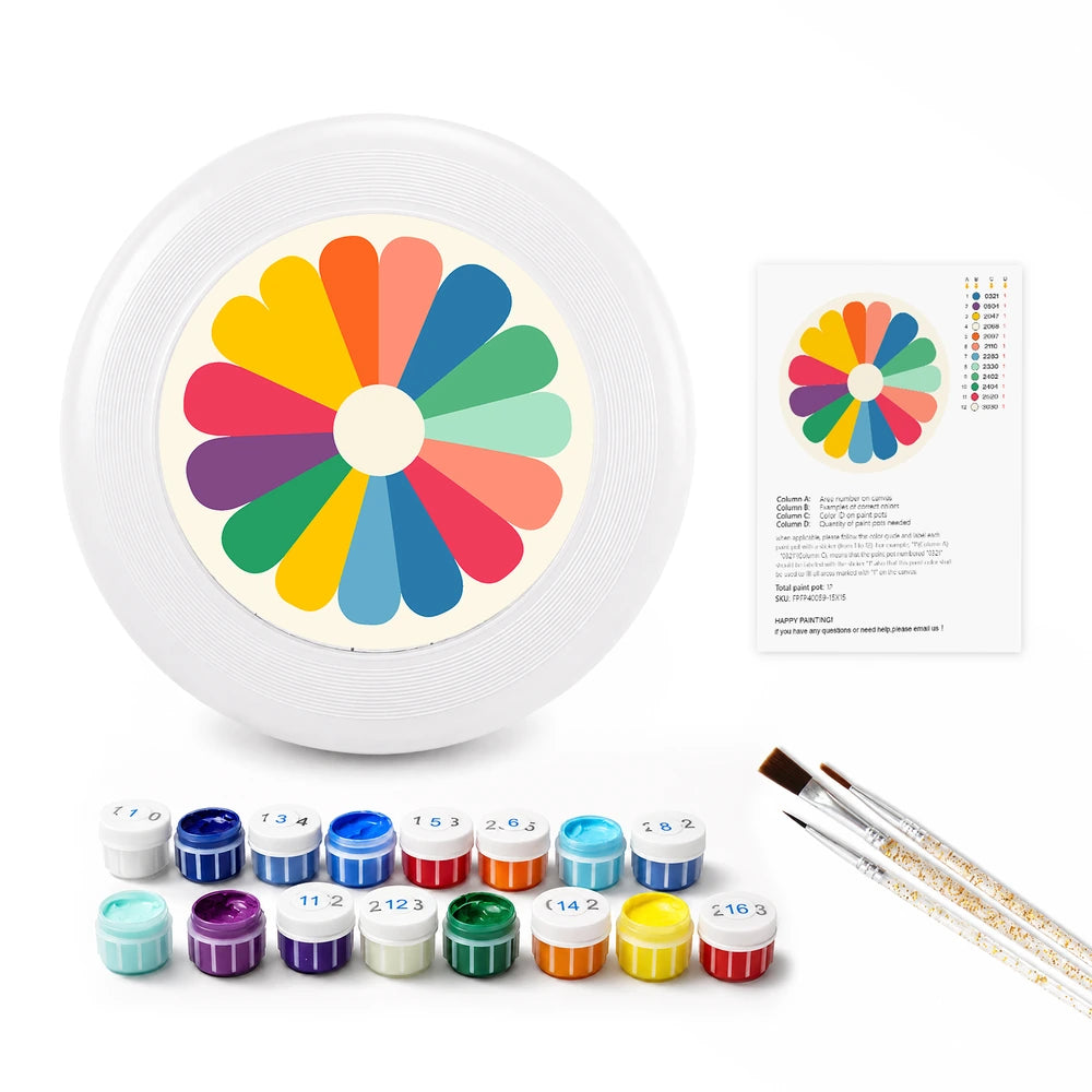 
Paint by Numbers - Frisbee | Rainbow Petal Wheel