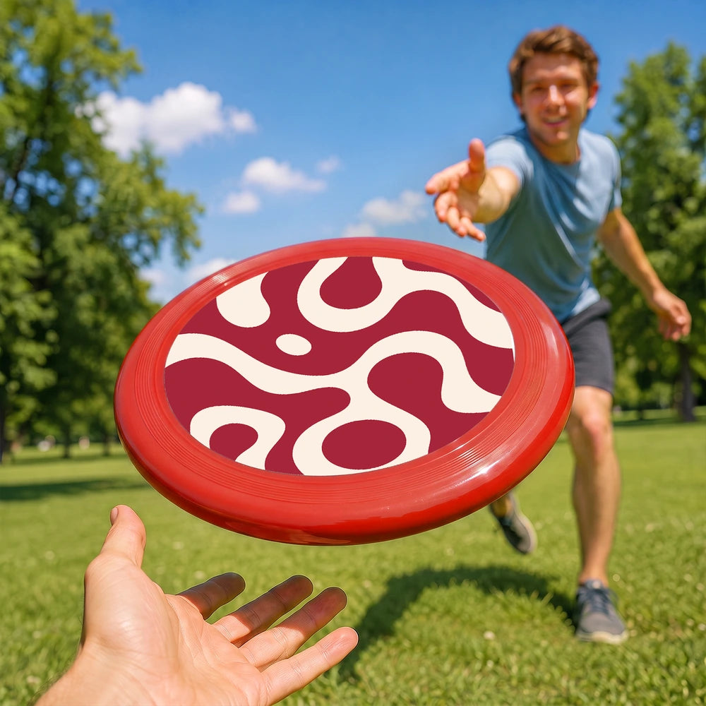 Paint by Numbers - Frisbee | Red Squiggle Pattern