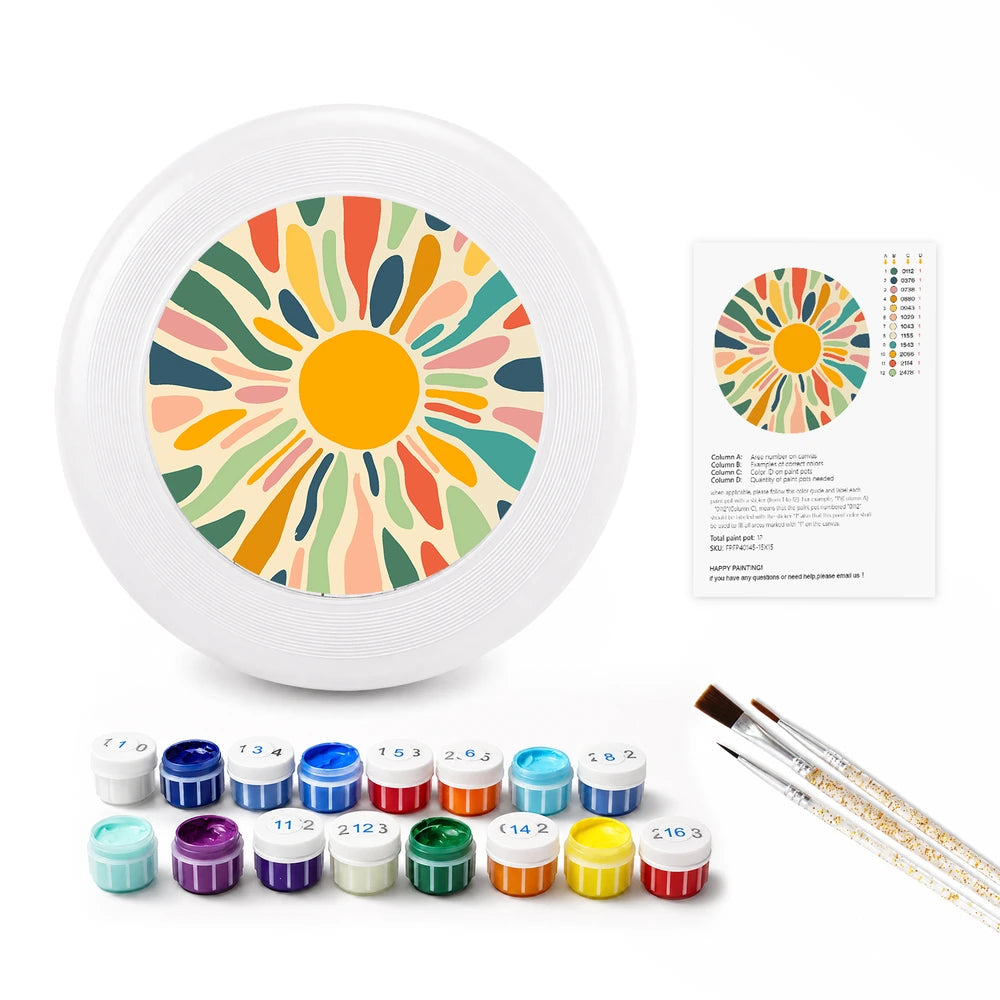 
Paint by Numbers - Frisbee | Retro Flower Burst