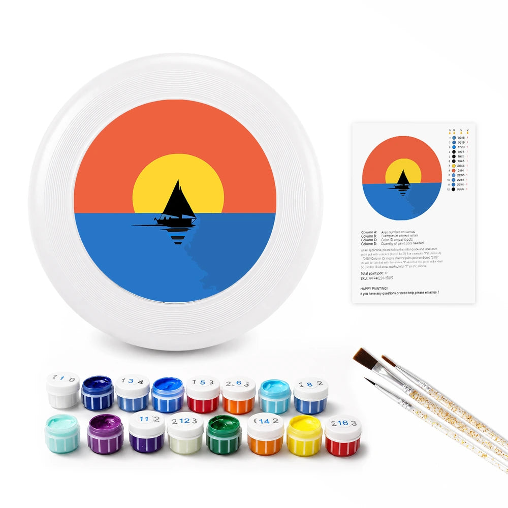 
Paint by Numbers - Frisbee | Sailboat at Sunset