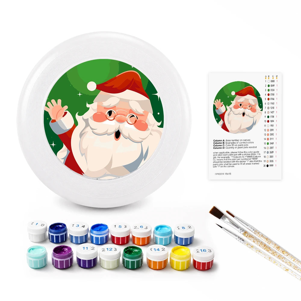 Paint by Numbers - Frisbee | Santa in a Green Hat