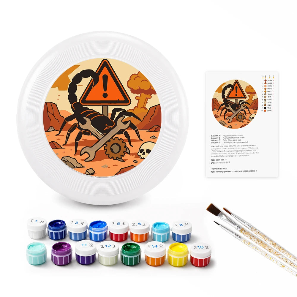 
Paint by Numbers - Frisbee | Scorpion Warning Sign