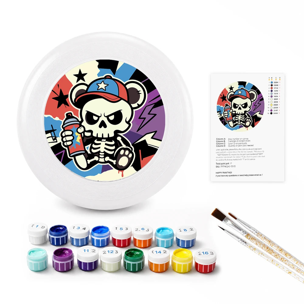 Paint by Numbers - Frisbee | Skater Skeleton