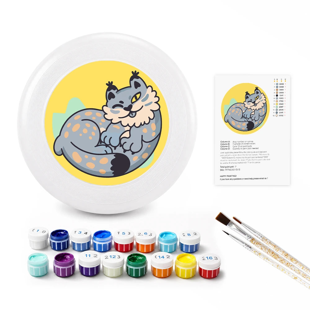 
Paint by Numbers - Frisbee | Sleeping Grey Cat