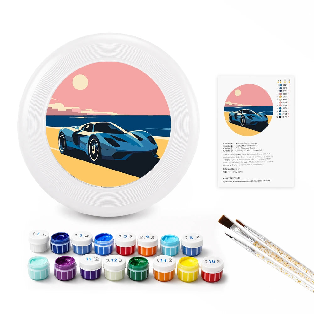 
Paint by Numbers - Frisbee | Sports Car at Dusk