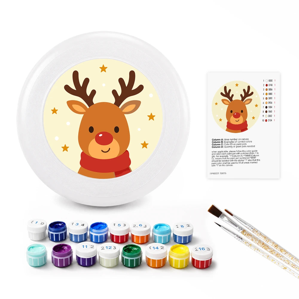 
Paint by Numbers - Frisbee | Starry Reindeer Face