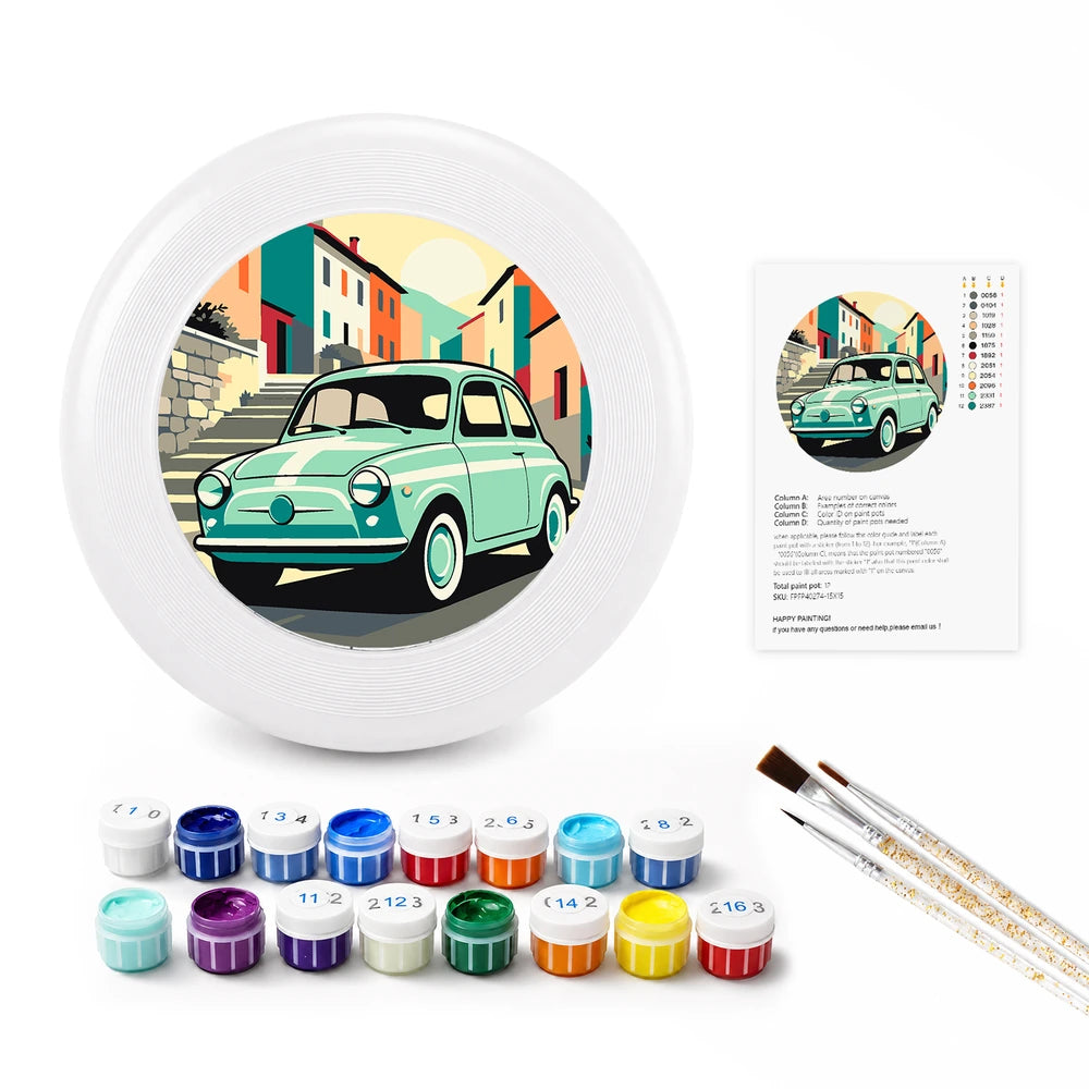 
Paint by Numbers - Frisbee | Vintage Car in the Village
