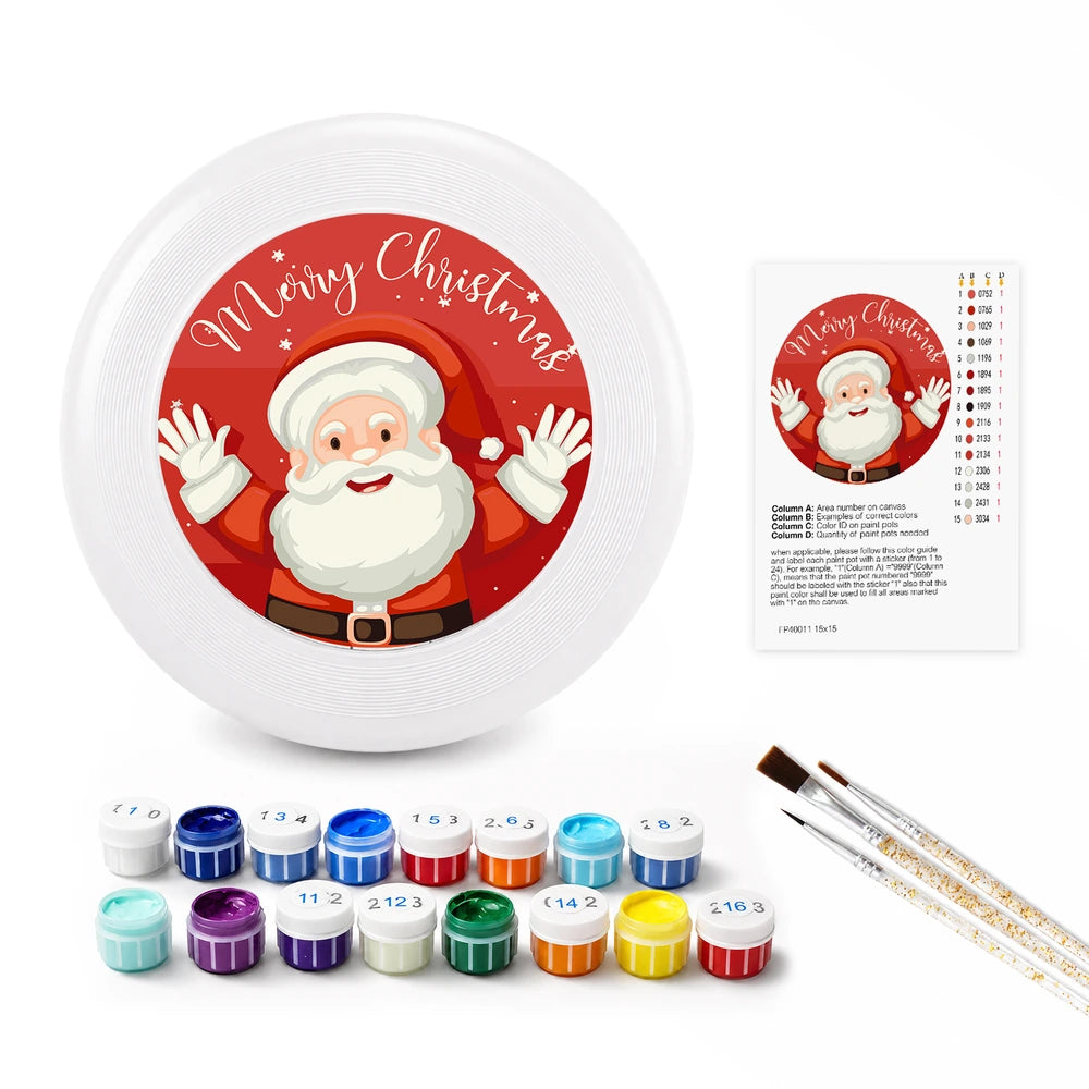 
Paint by Numbers - Frisbee | Waving Santa Greeting