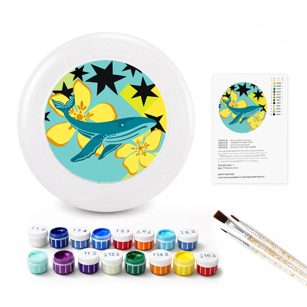 
Paint by Numbers - Frisbee | Whale Among Flowers