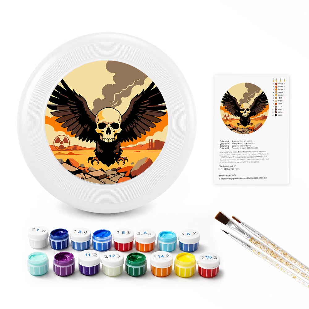 
Paint by Numbers - Frisbee | Winged Skull