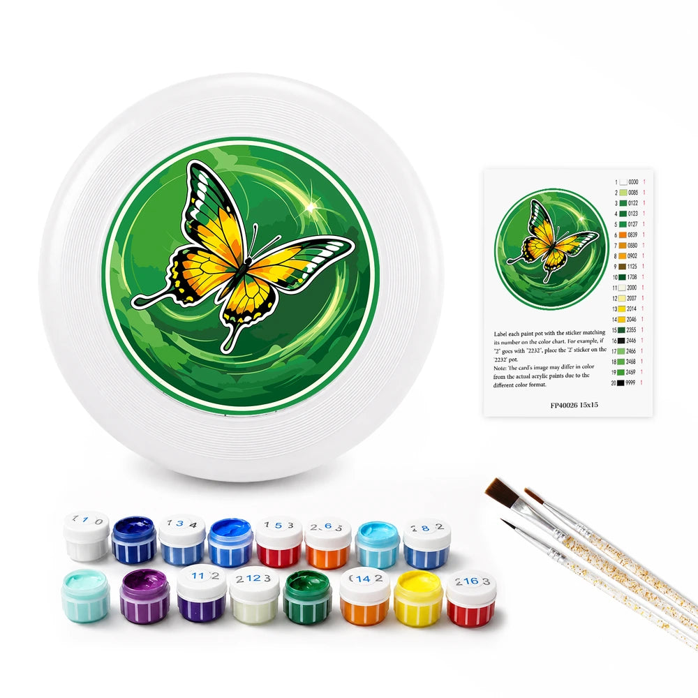 
Paint by Numbers - Frisbee | Yellow Butterfly Glow