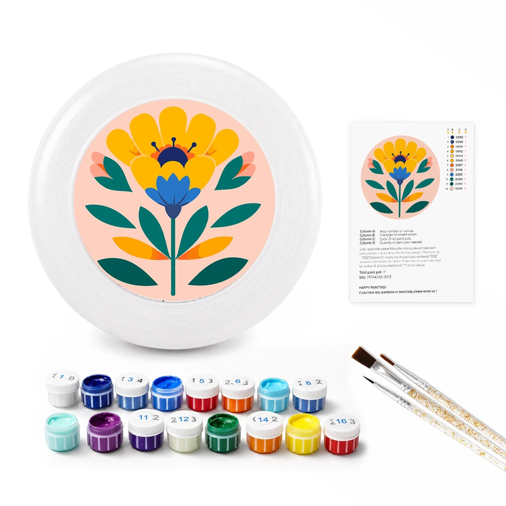 
Paint by Numbers - Frisbee | Yellow Folk Flower