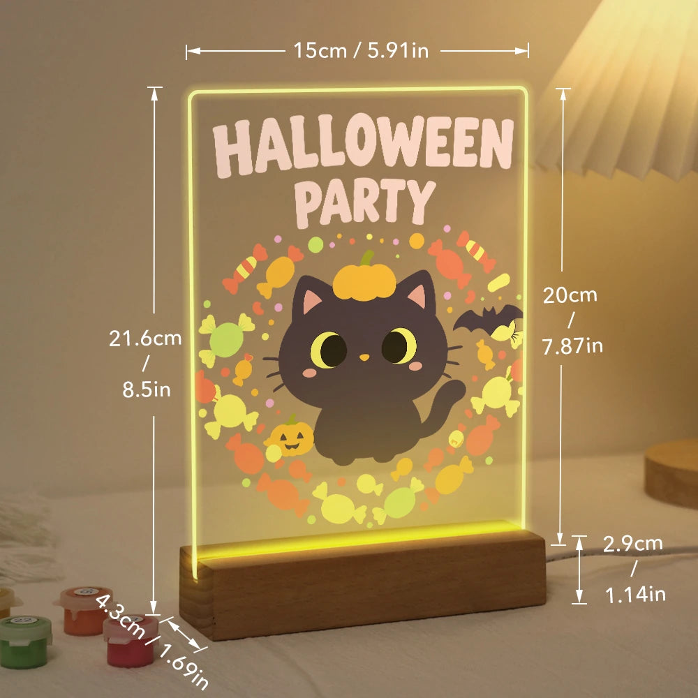 
Paint by Numbers - Halloween Light | Halloween Party Kitten