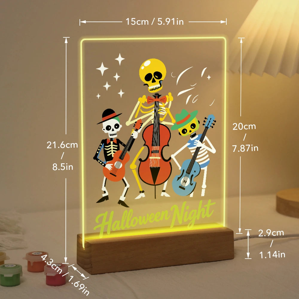 Paint by Numbers - Halloween Light | Skeleton Orchestra Night