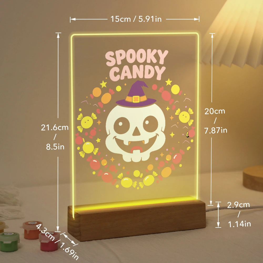 
Paint by Numbers - Halloween Light | Spooky Candy Skull