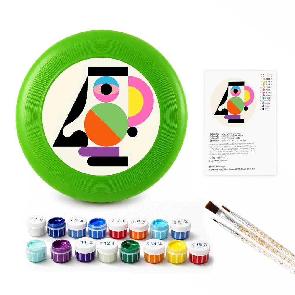 
Paint by Numbers - Frisbee | Abstract Beach Shapes