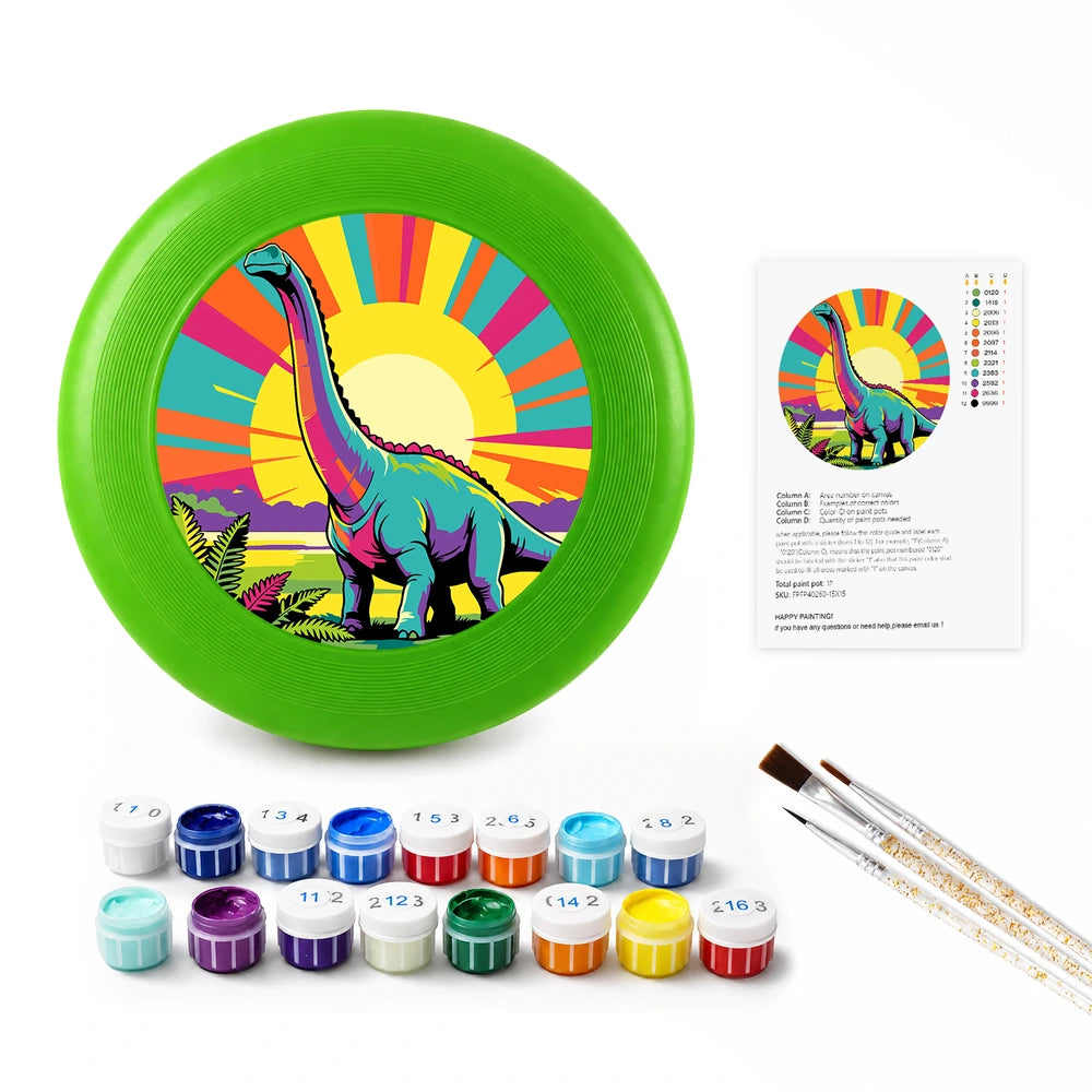 Paint by Numbers - Frisbee | Brontosaurus at Sunrise