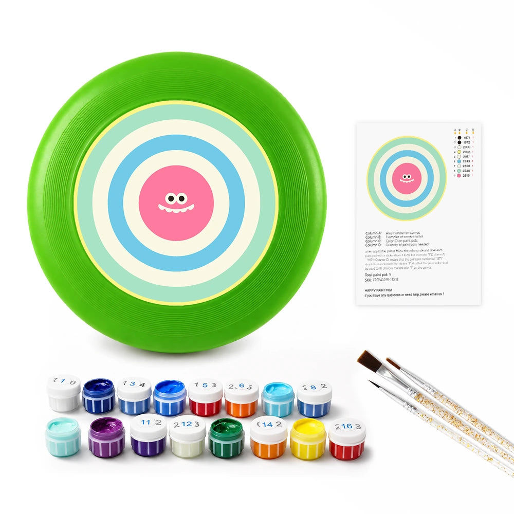 Paint by Numbers - Frisbee | Bullseye Face in Pink