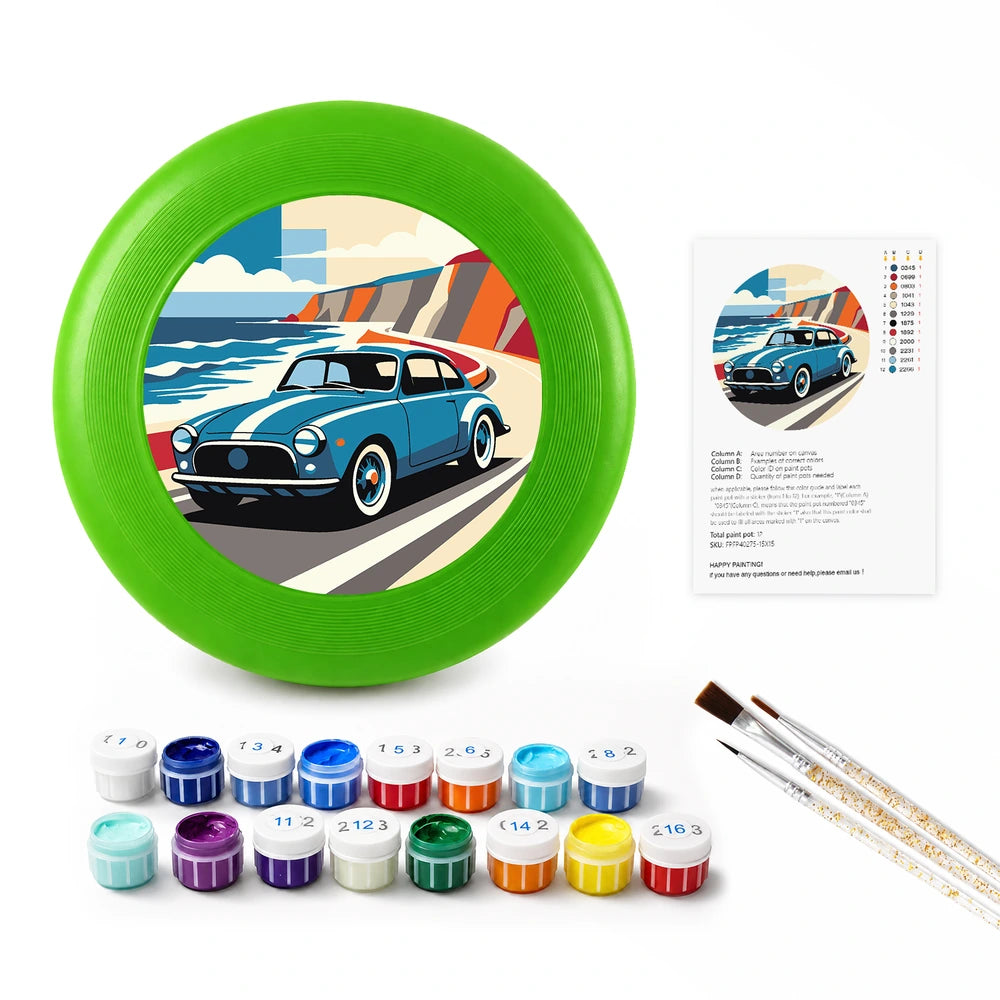 Paint by Numbers - Frisbee | Classic Car by the Sea