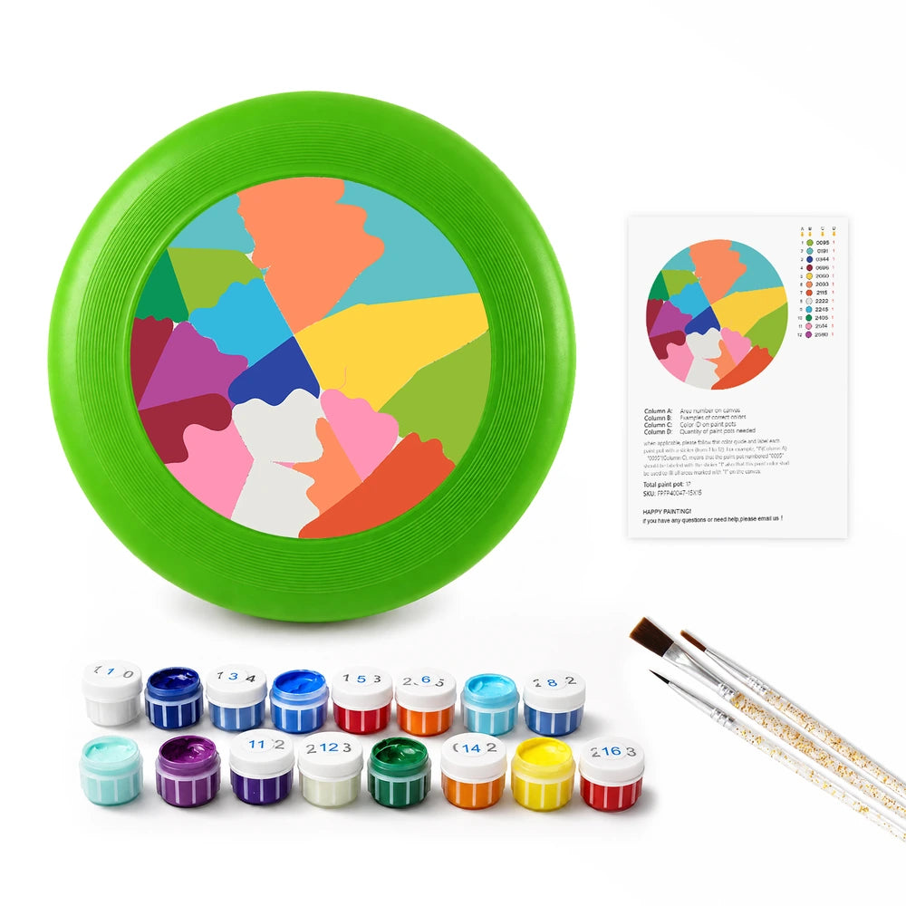 Paint by Numbers - Frisbee | Colour Block Wolf