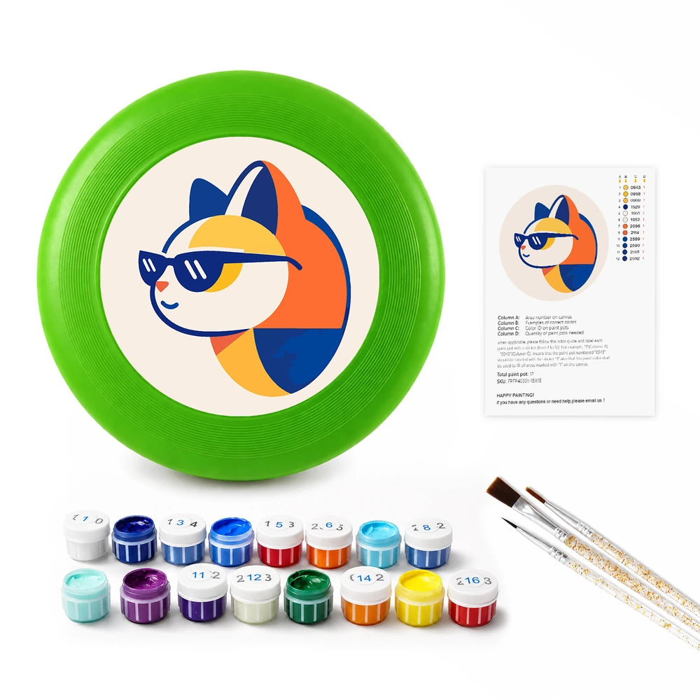 
Paint by Numbers - Frisbee | Cool Geometric Fox