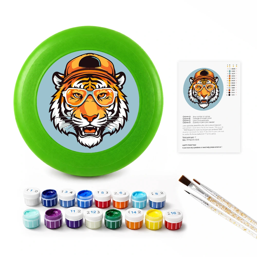 
Paint by Numbers - Frisbee | Cool Tiger in a Cap