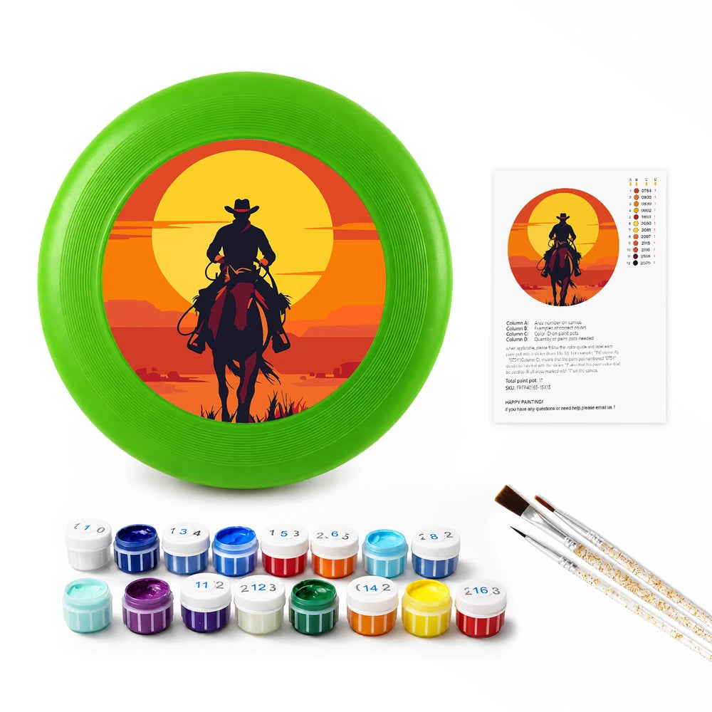 Paint by Numbers - Frisbee | Cowboy at Sunset