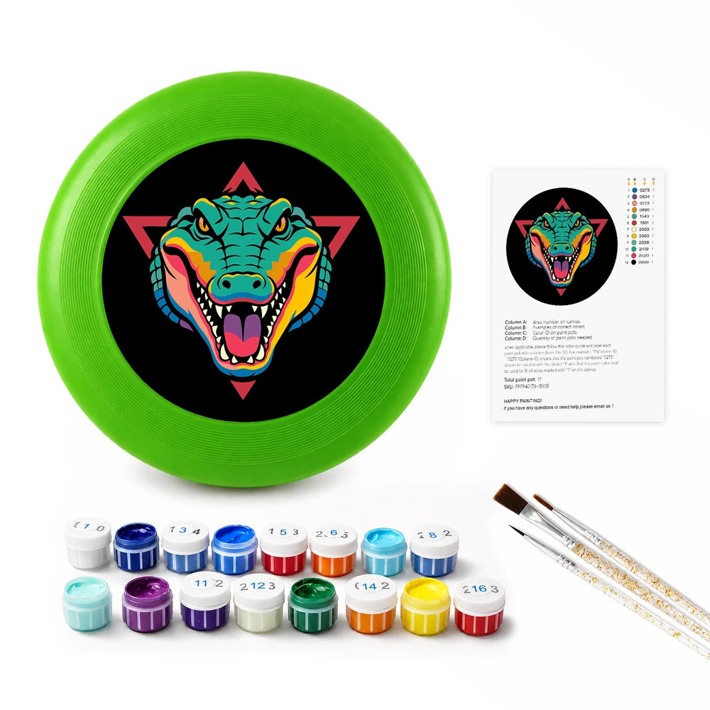 
Paint by Numbers - Frisbee | Crocodile Emblem
