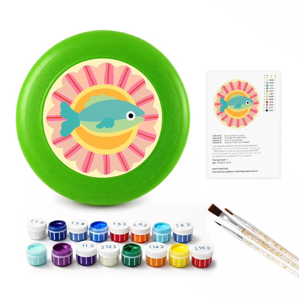 
Paint by Numbers - Frisbee | Fish in Pink Rays