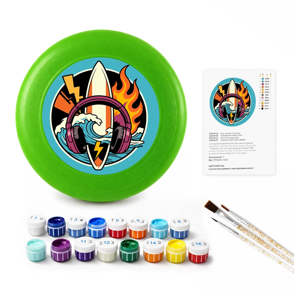 
Paint by Numbers - Frisbee | Flaming Surfboard
