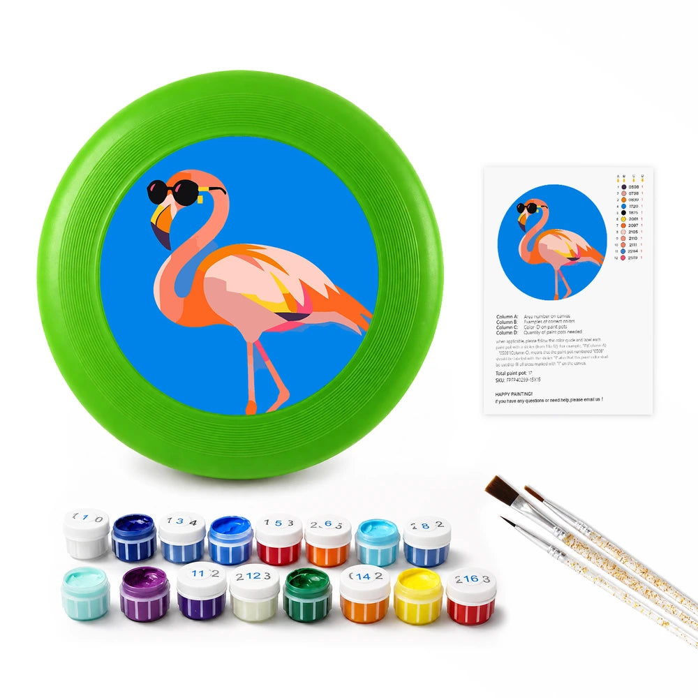 
Paint by Numbers - Frisbee | Flamingo in Sunglasses