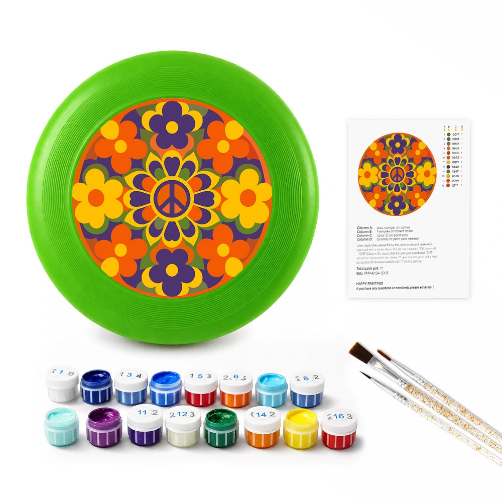 Paint by Numbers - Frisbee | Flower Power Mandala