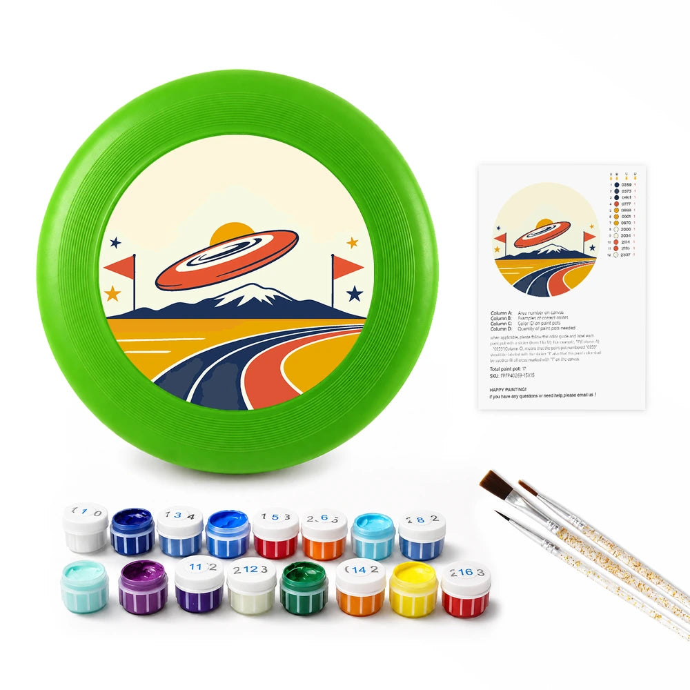 
Paint by Numbers - Frisbee | Flying Disc over the Ramp