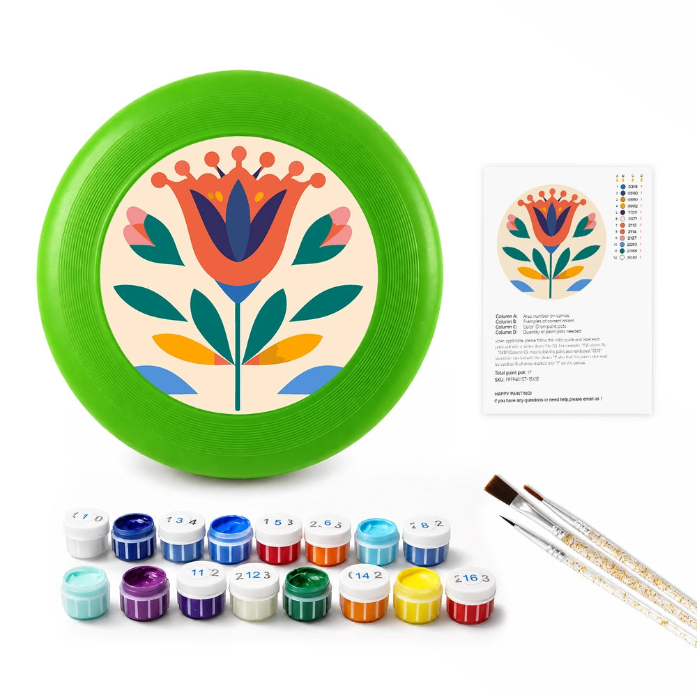 
Paint by Numbers - Frisbee | Folk Bloom in Orange