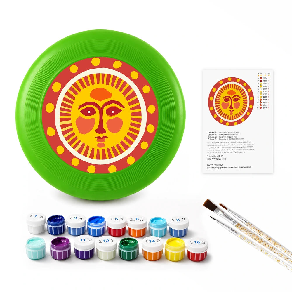 Paint by Numbers - Frisbee | Folk Sun Face