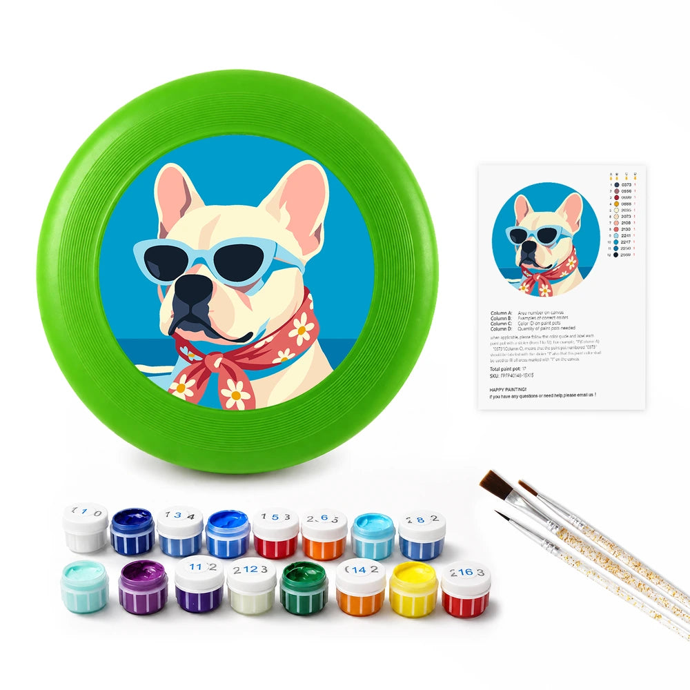 
Paint by Numbers - Frisbee | French Bulldog in Sunglasses