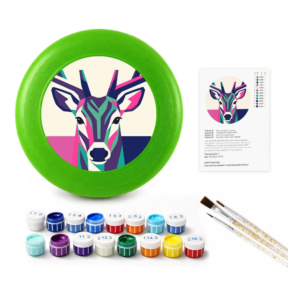 Paint by Numbers - Frisbee | Geometric Deer