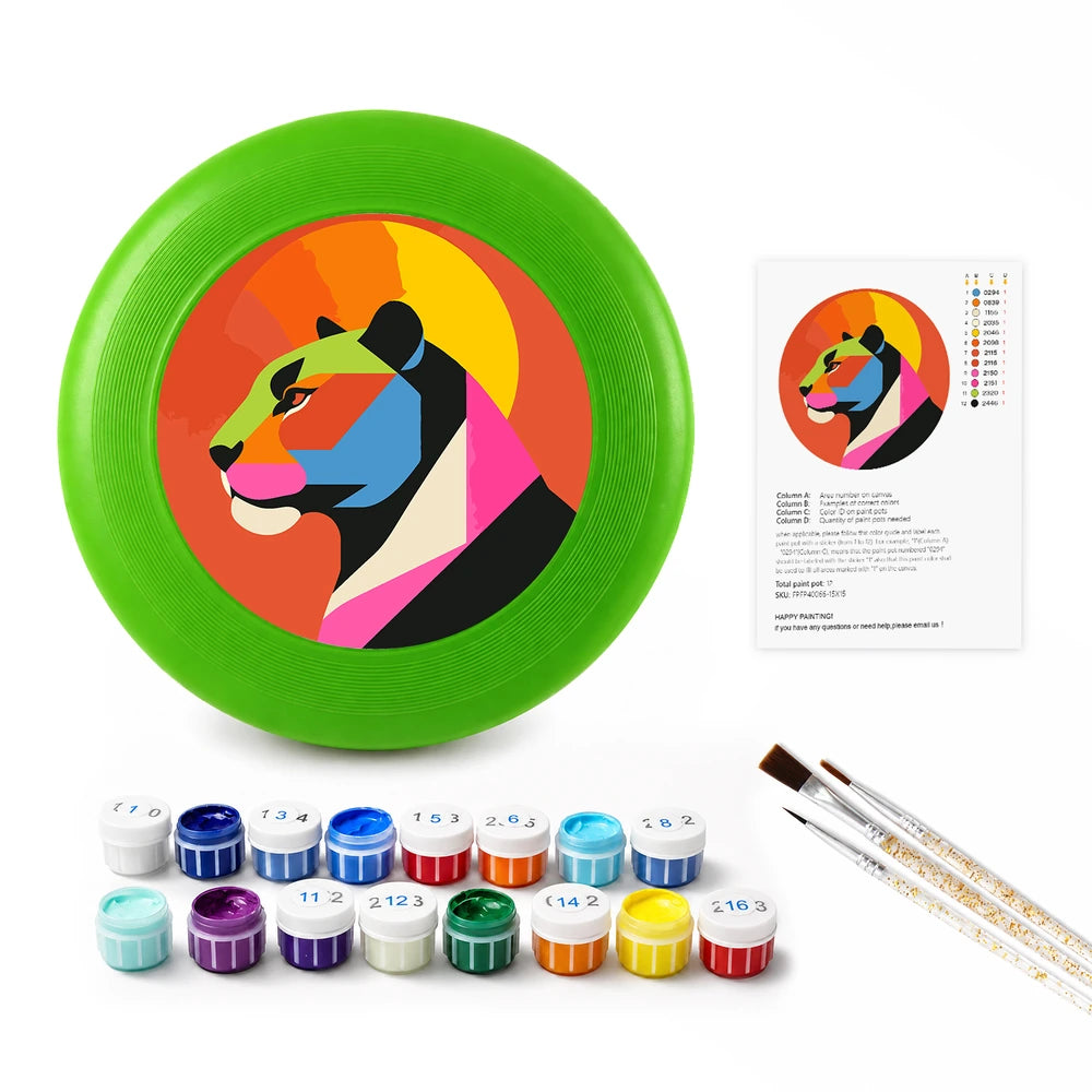 
Paint by Numbers - Frisbee | Geometric Panther