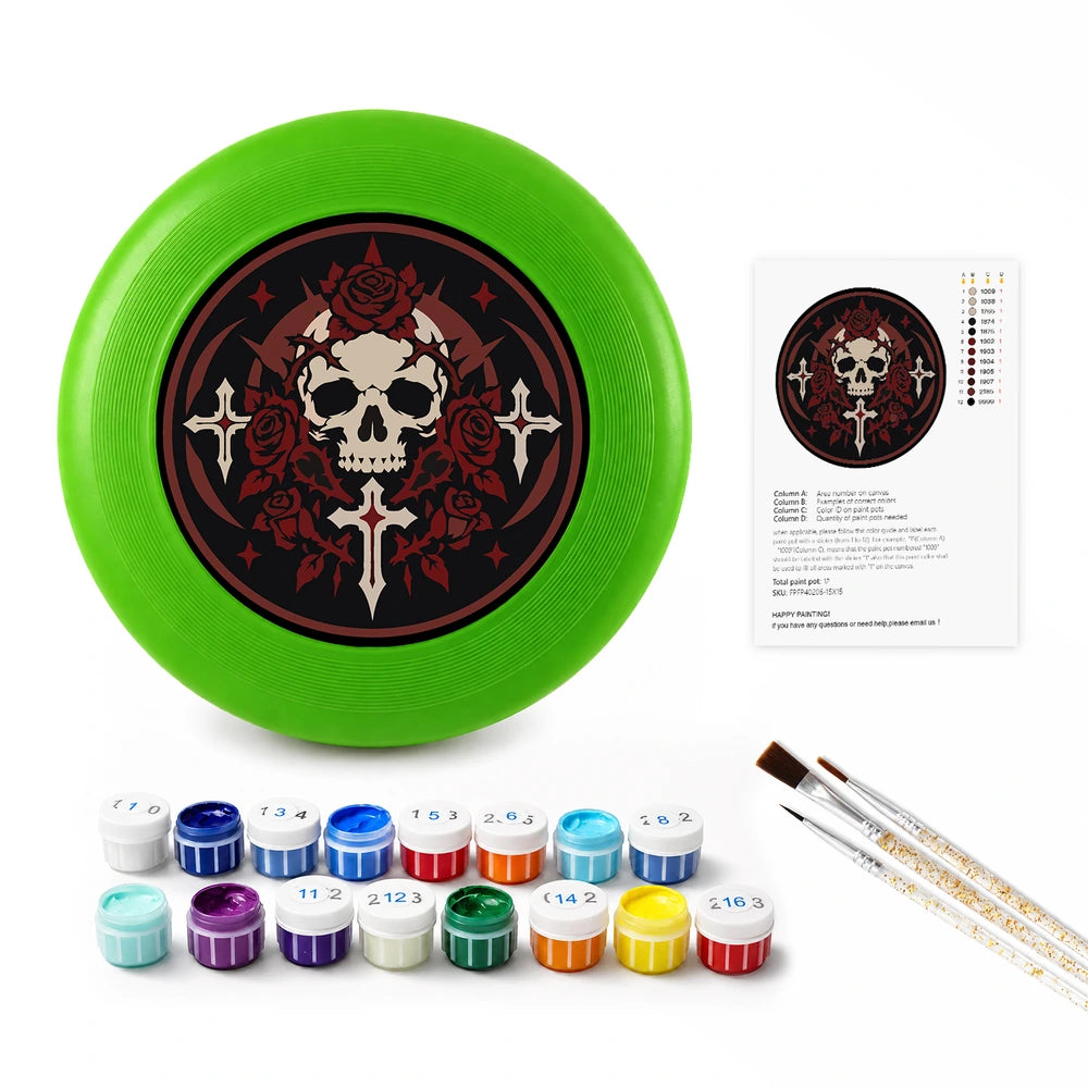 Paint by Numbers - Frisbee | Gothic Skull Crest