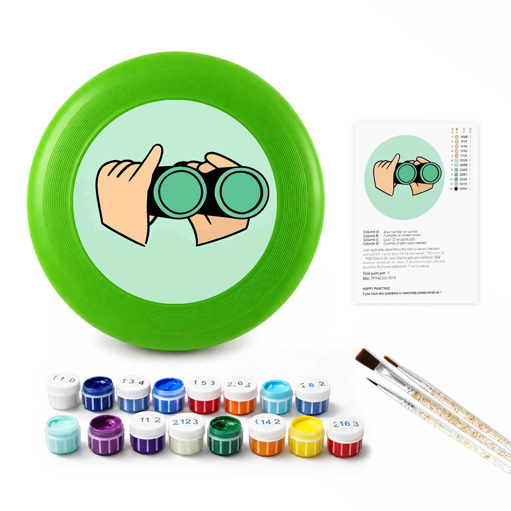 
Paint by Numbers - Frisbee | Hand with Binoculars